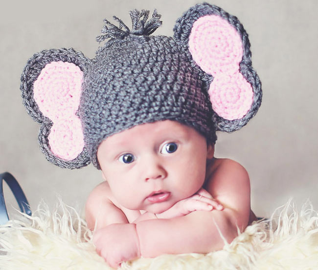 Crochet Elephant Ears Beanie