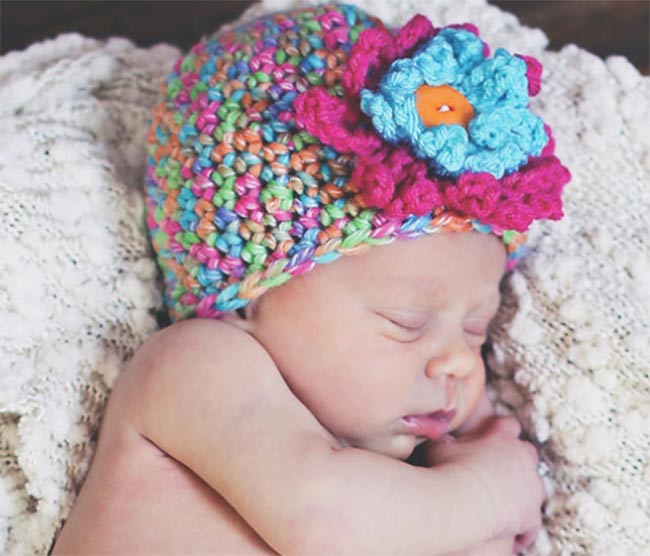 Crochet Cotton Candy Hat